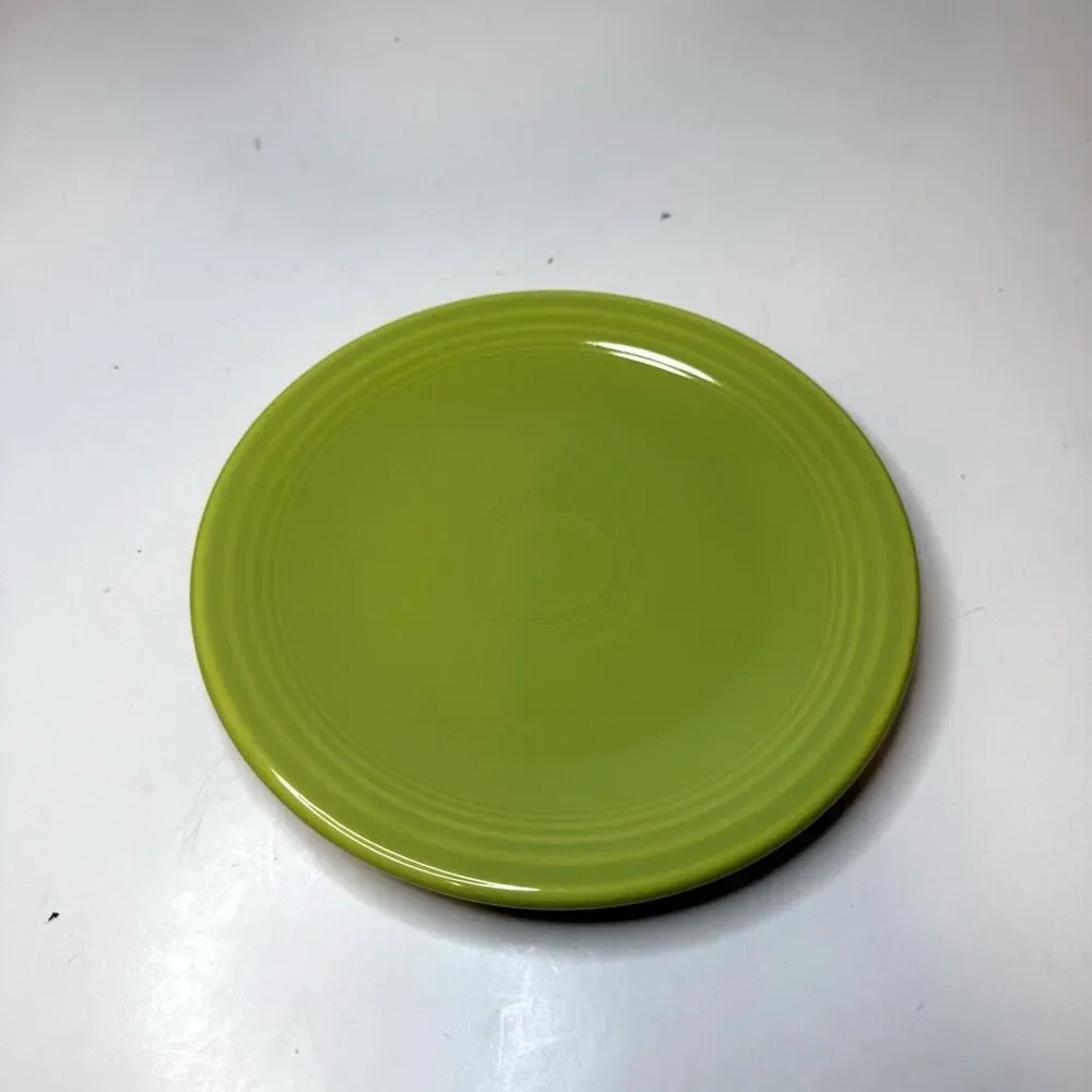Vintage Fiesta Chartreuse Saucer &‎ Bread Plate LOT OF 2